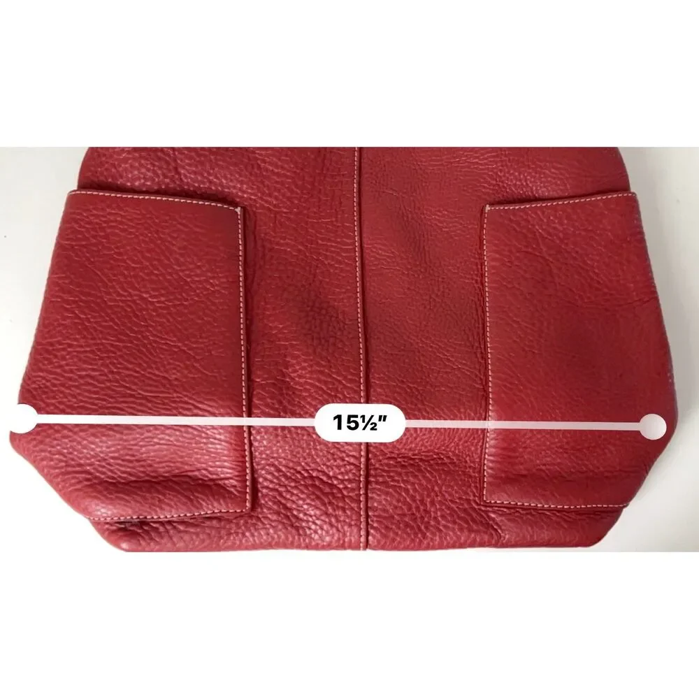 Sundance Oxblood pebbled leather hobo with brown handles